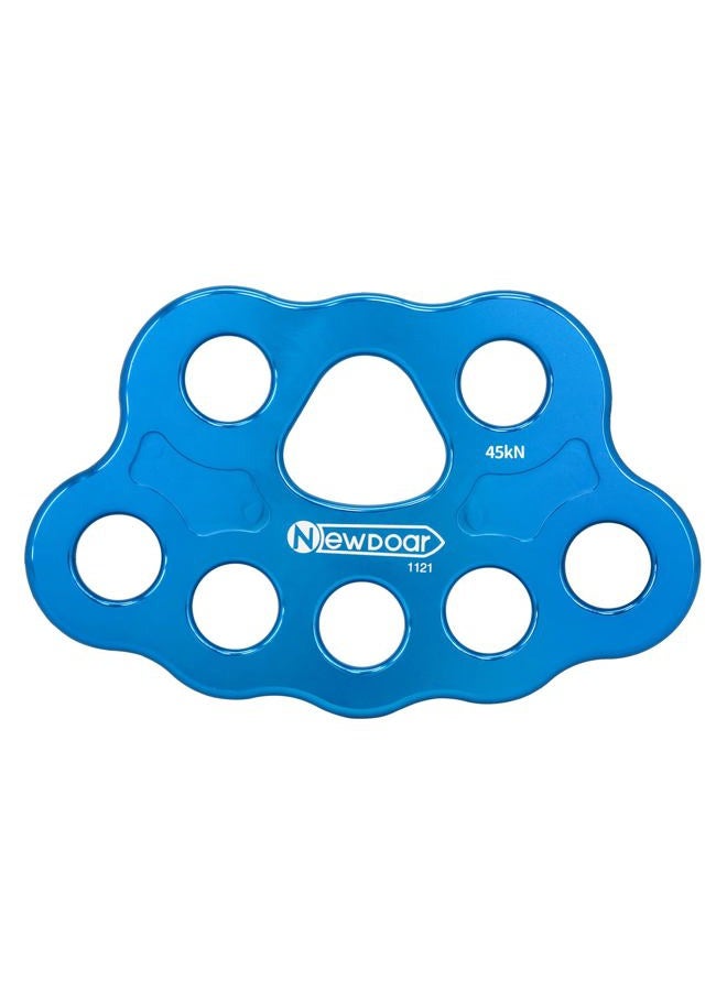 Newdoar Descender Plate 45KN Paw Rigging Plate 8 Holes Rock Climbing Gear (8 holes/45KN Blue) - Image 1